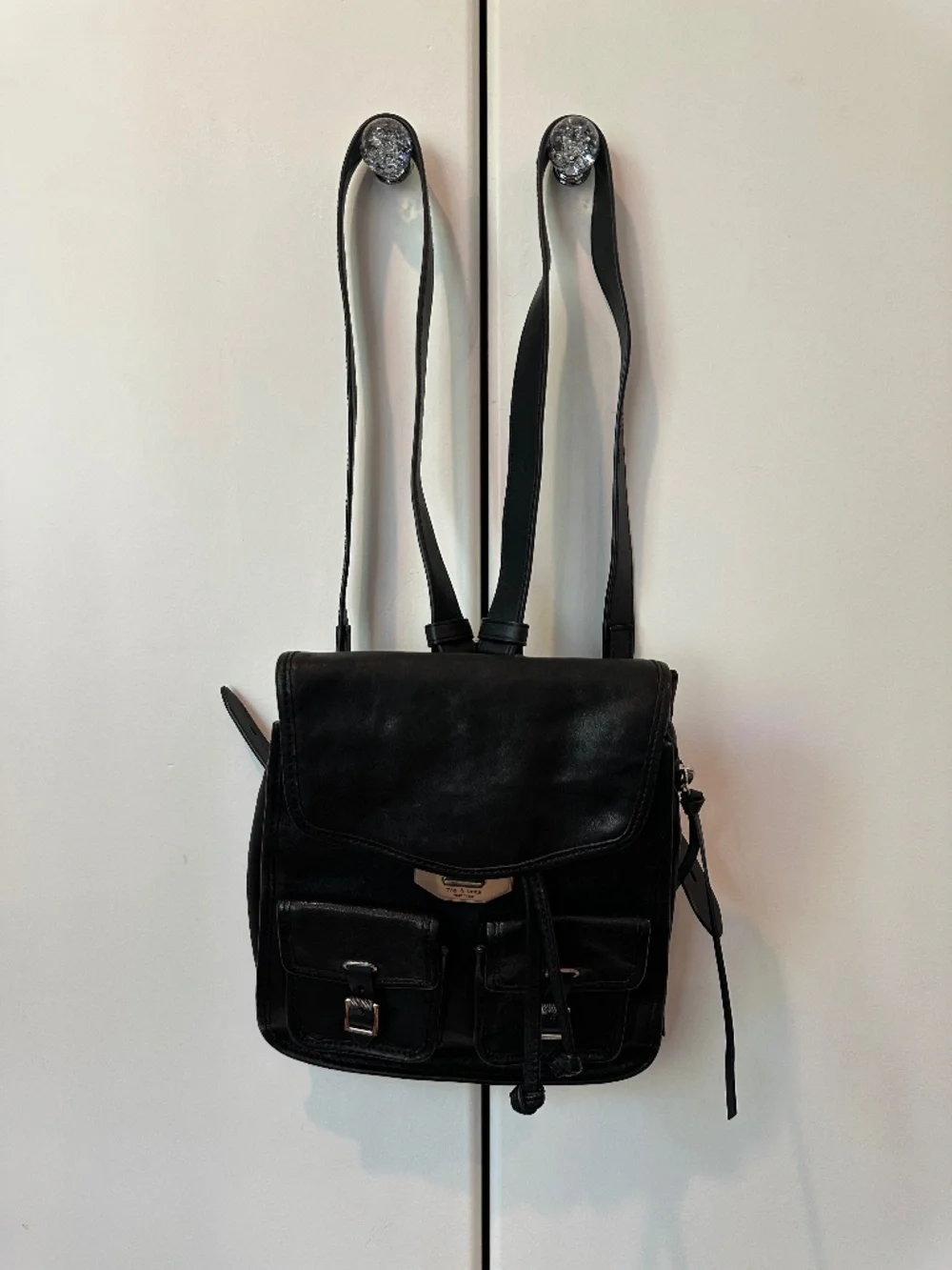 Rag & Bone Mini Black Lambskin Leather Backpack